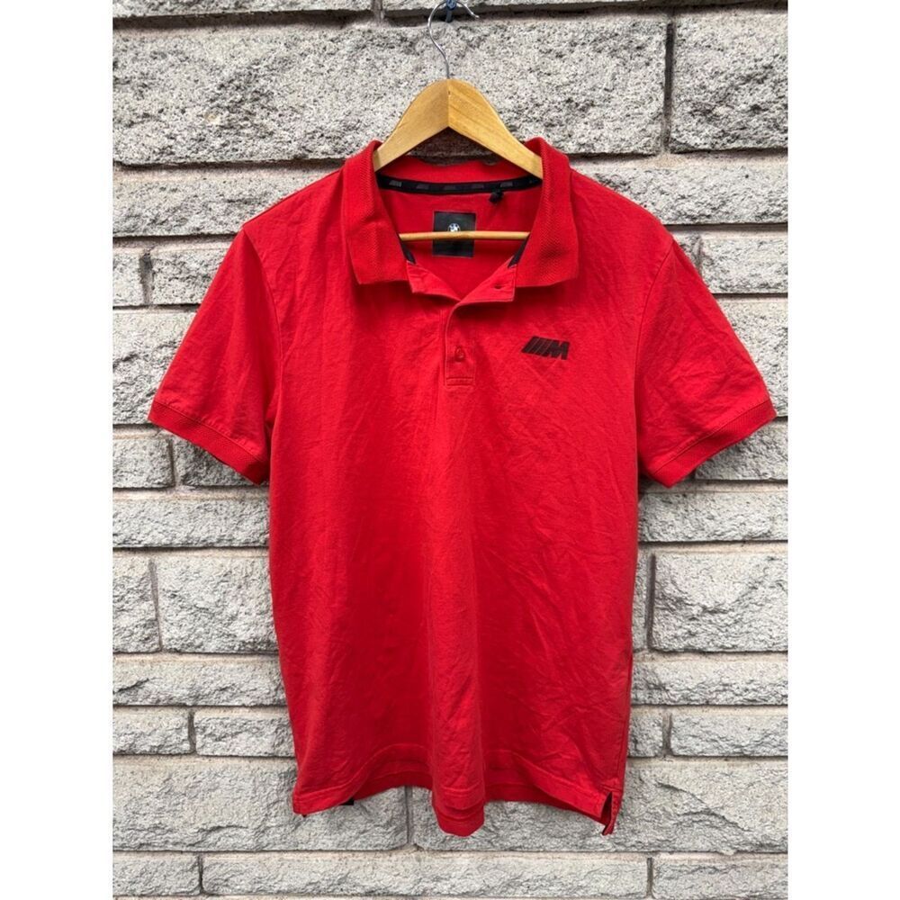 BMW Red Men's Polo with Subtle M Logo
